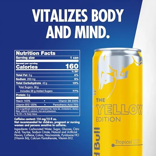 Red Bull Yellow Edition Review: Tropical Energy Drink image 2