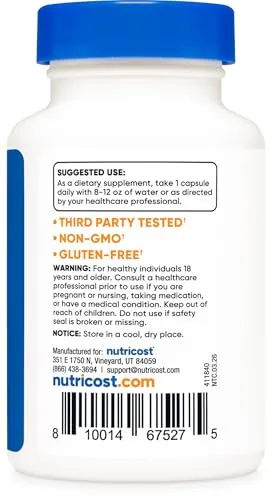 Nutricost TUDCA 250mg Review: Capsule Supplement Analysis image 4