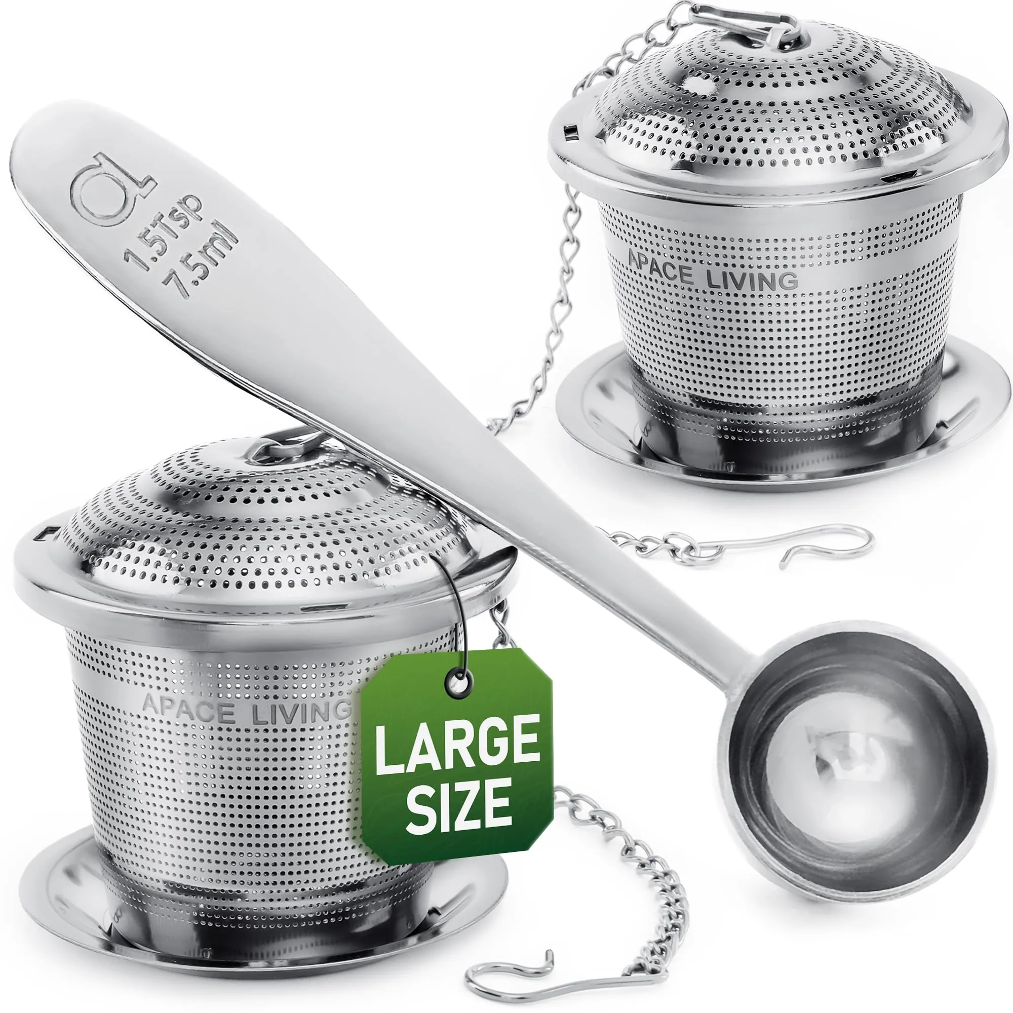 Apace Living Tea Infuser Set of 2 with Tea Scoo...