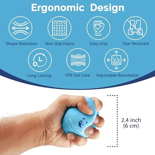 Mind & Body Stress Balls Review: Hand Therapy Grip Balls image 5
