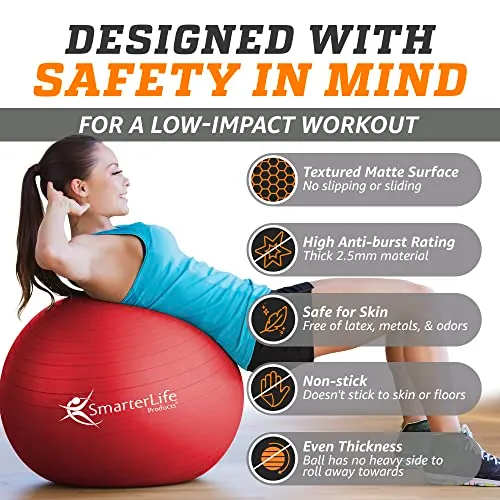 SmarterLife Exercise Ball Review: Yoga & Stability Ball image 5