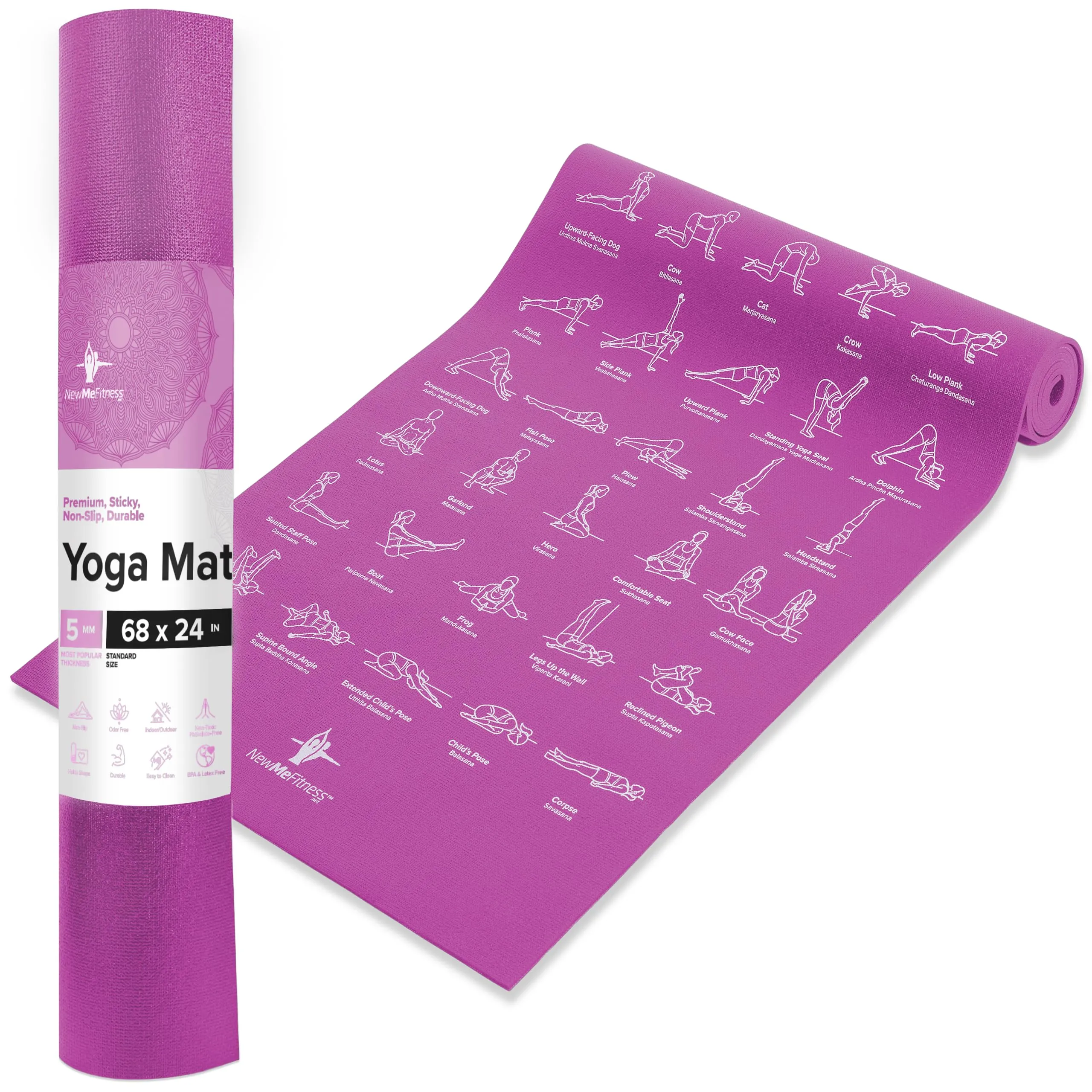 NewMe Fitness Yoga Mat Review: Printed Pose Exercise Mat image 8