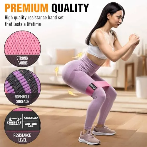COOBONS FITNESS Fabric Resistance Bands Review image 4