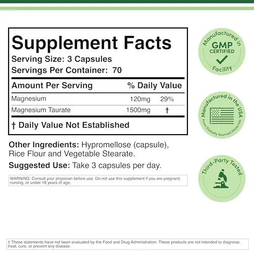 Double Wood Magnesium Taurate Review: Vegan Capsules image 2