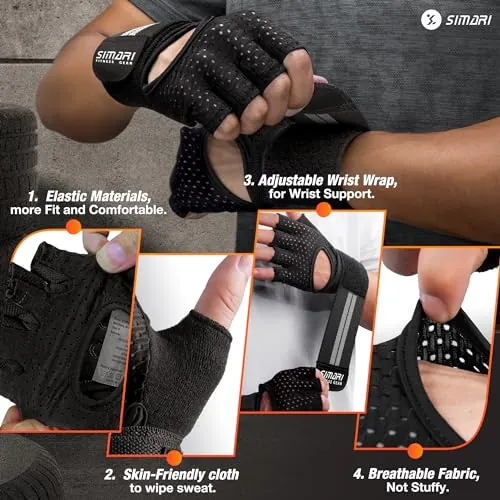 SIMARI Workout Gloves Review: Grip and Wrist Support image 3