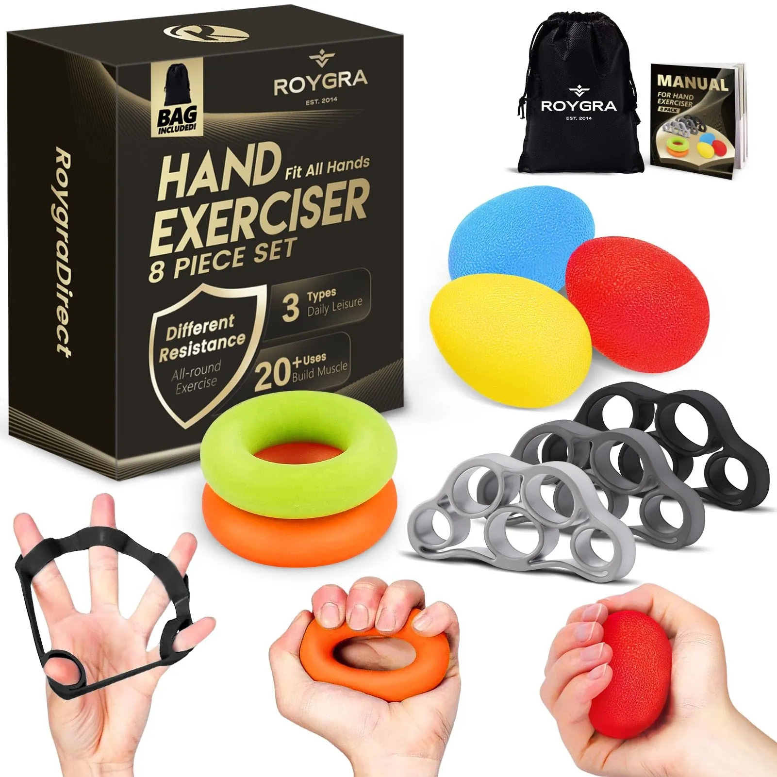 roygra Grip Strength Trainer Review: 8-Pack Hand Exerciser image 7