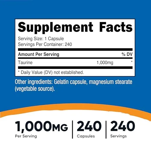 Nutricost Taurine 1000mg Capsules Review image 2