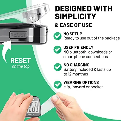 NESKLA 3D Pedometer Review: Simple Walking Step Counter image 3