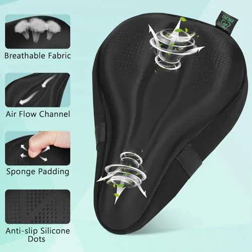 Zacro Bike Seat Cushion Review: Gel Bike Seat Cover image 3