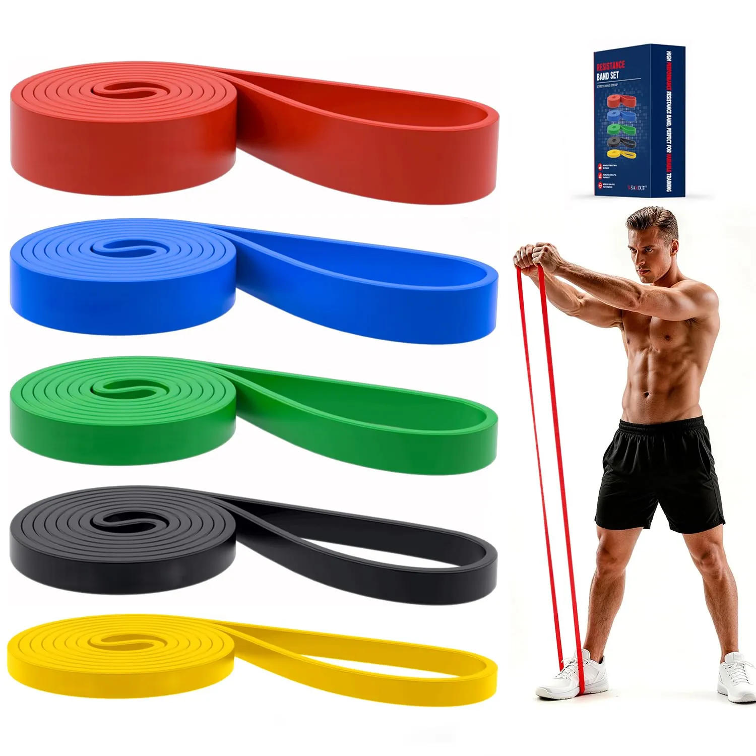 WSAKOUE Pull Up Bands Review: Resistance Band Set image 8