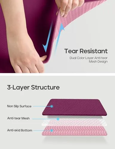 Heathyoga Yoga Mat Review: TPE Pilates Exercise Mat image 4