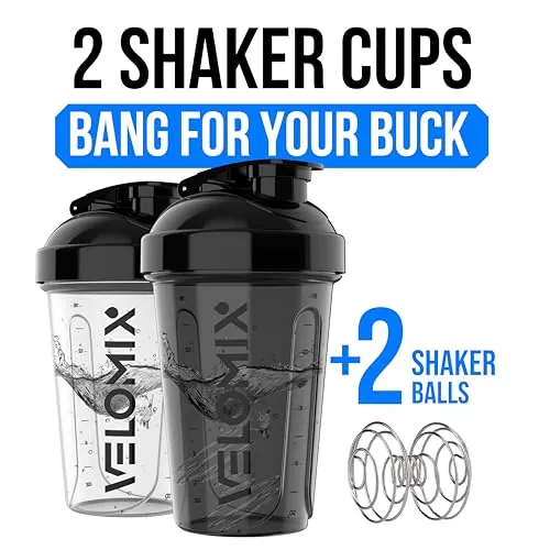 VELOMIX 20 oz Protein Shaker Bottles Review image 3