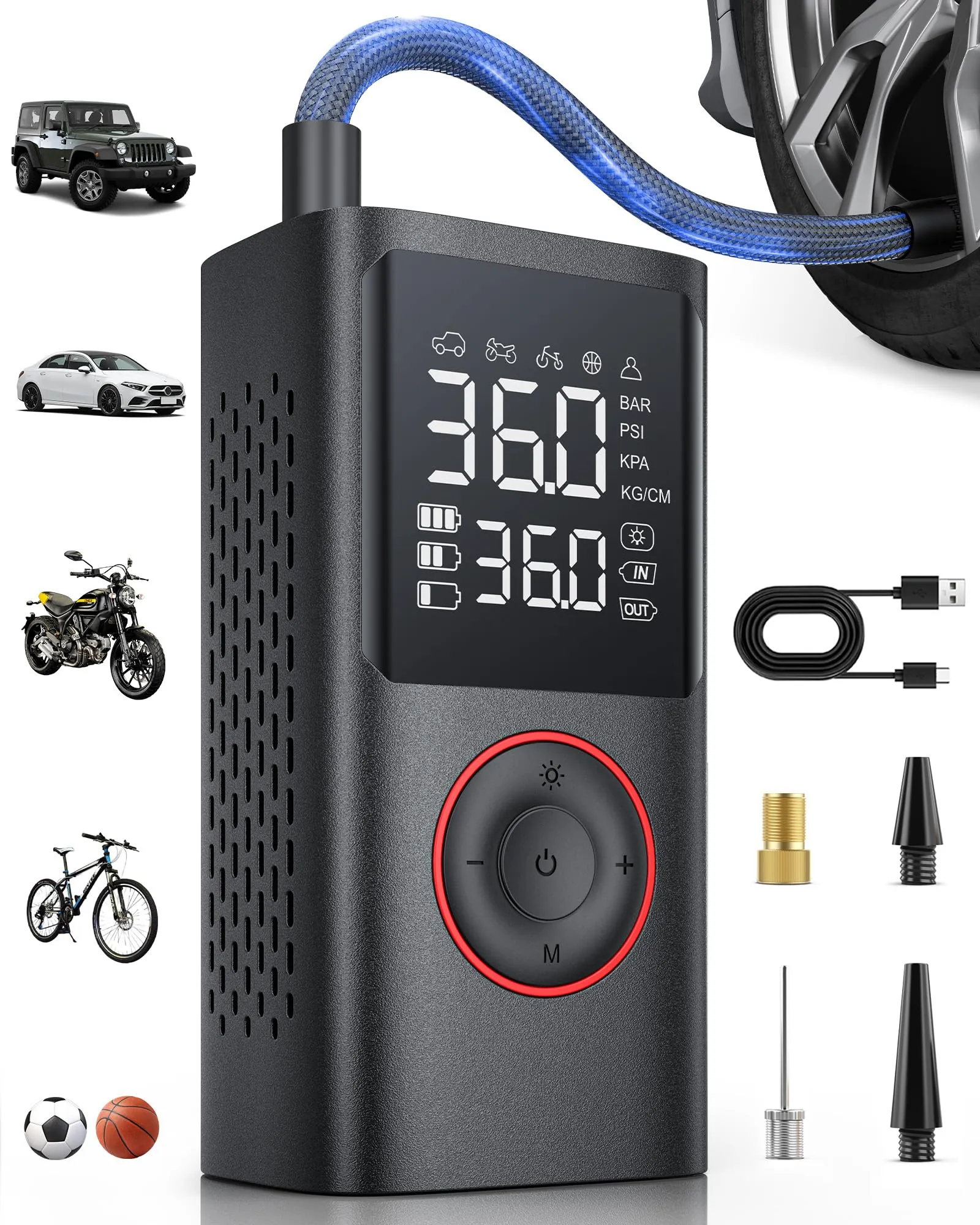 Powools Tire Inflator Review: Cordless 150 PSI Pump image 3